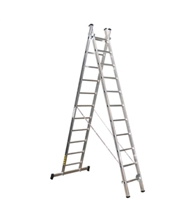 Escada eco aluminio dupla . - 3.00Mt - Uso Domestico - ESC1022
