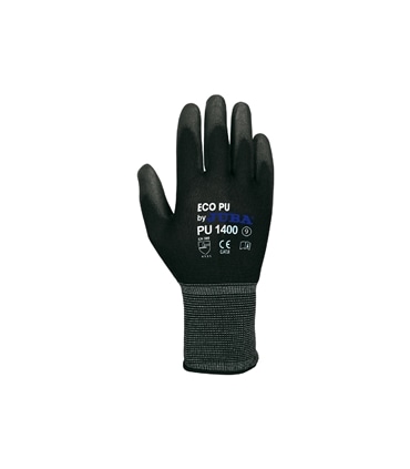 Luva Nylon Revest. Poliuretano Preto Nº9 - PU1400 Juba - SEG1279