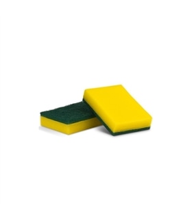 Esponja amarelo/verde - 89x137mm - Brittex - 3MM1508