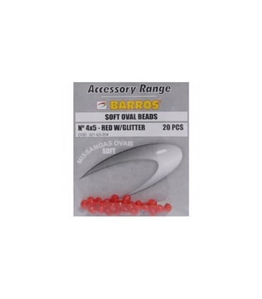 Missangas ovais soft 4x5mm - vermelho brilhante - 321-03-204 - PES3087