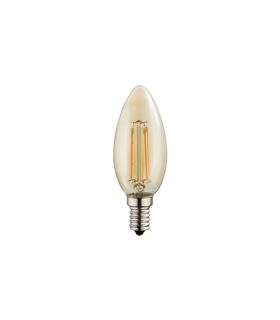 Lampada Led Candle Amber 4W E14 280lm 2200K-GLO10588A-Globo - ILU1646