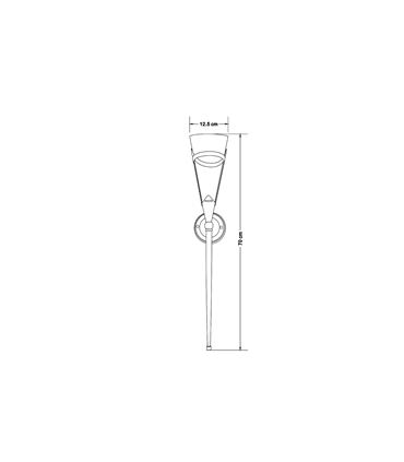 Aplique ferrugem vidro rustico 40W/E14 Iluminame - ILU1253