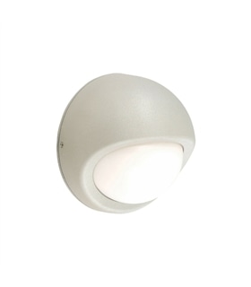Aplique ext.alum.prata PVC opal 60W/E27-32091 Iluminame - ILU1274