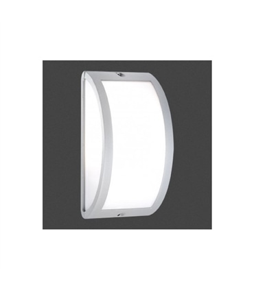 Aplique ext.alum.prata PVC opal 60W/E27-32090 Iluminame - ILU1279