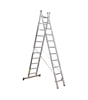 Escada eco aluminio dupla - 5.00Mt - Uso Domestico - ESC1059