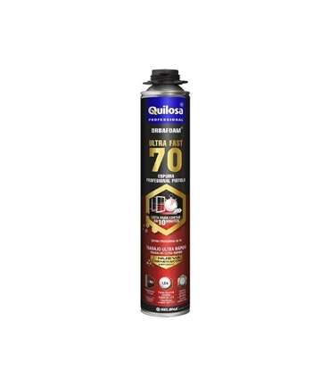 Espuma poliuretano pistolavel ultra fast 70 -870ml - Quilosa - SPR1782