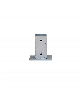 Base metalica p/ poste quadrado de madeira 9 x 9 cm - JAR1230