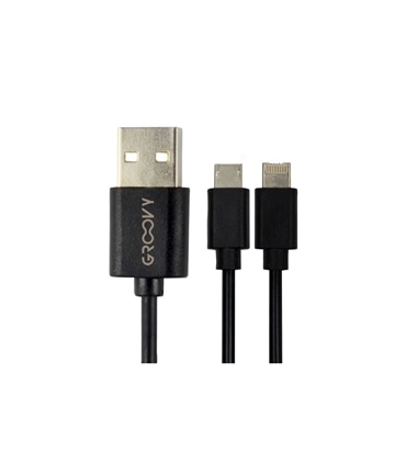 Cabo Micro USB / For Apple- 1A - PRETO - MED1304