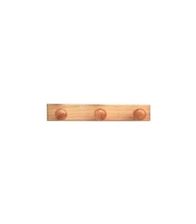 Cabide madeira 3 ganchos avelã 1463-0 - Inofix - INO1268