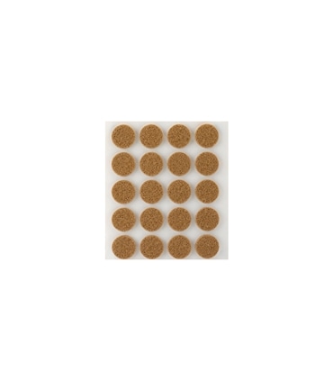 Feltro autocolante sintético Ø17mm castanho 4071-4 Plasfix - INO1362