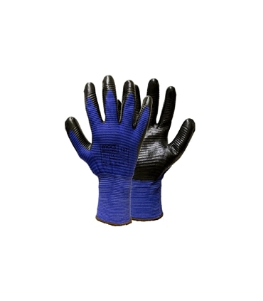 Luva Mac3 industrial Riged 4-127 Azul/Preto Tam.8 - SEG2376