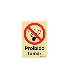 Sinal PVC opaco 15x20cm T/1 Nº P1675 Proibido Fumar - SEG01069