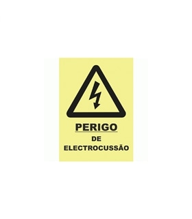 Sinal sinalux base 15cm T/1 Nº P1092 Perigo de Electrocução - SEG01087