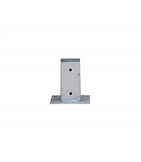 Base metalica p/ poste quadrado de madeira 7 x 7 cm - JAR1178