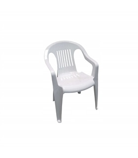 Cadeira plastica branco pés metal - 17731 - Fapil - JAR1421
