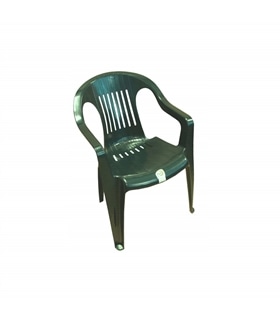 Cadeira verde escuro monobloc respaldo baixo - 17710 - Fapil - JAR1425