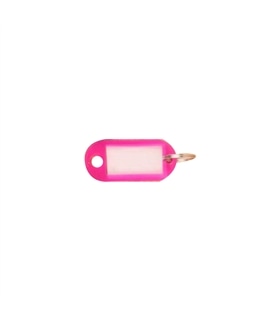 Etiqueta plastica p/ chaves rosa - CHA1456