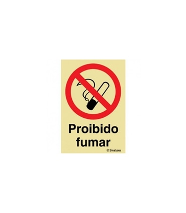 Sinal sinalux 20x30cm T/1 Nº P1675 Proibido Fumar - SEG01133