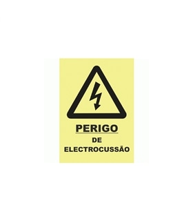 Sinal Sinalux base 10cm T/1 Nº P1091 Perigo de Electrocução - SEG01048