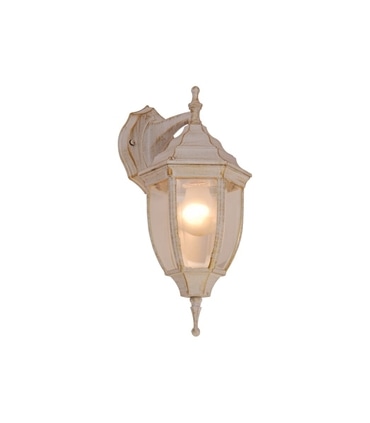 Aplique parede ext. br/ouro patinado - IP44 - 60W E27 - - ILU1012