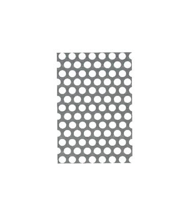 Chapa aluminio perfurada redonda 200 x 1000 x 0,8 - 468200 - ACA1498