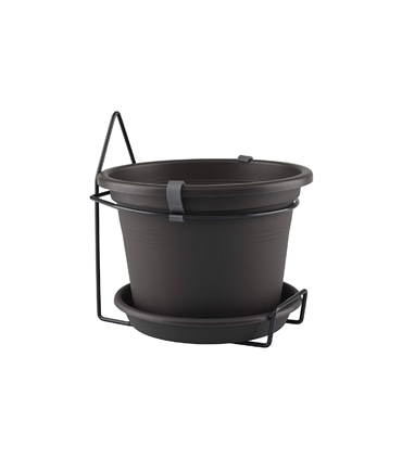 Kit Parede Vaso Venezia Cilindro 20cm Antracite - JAR2295