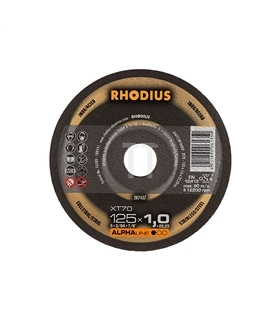 Disco corte Inox 125x1.0x22mm - XT70 Alpha Line - Rhodius - DIS1638