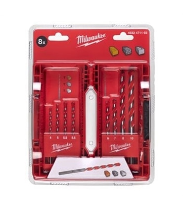 Jogo Brocas Shockwave Multimaterial 1/4"  8pçs - Milwaukee - MWK0094