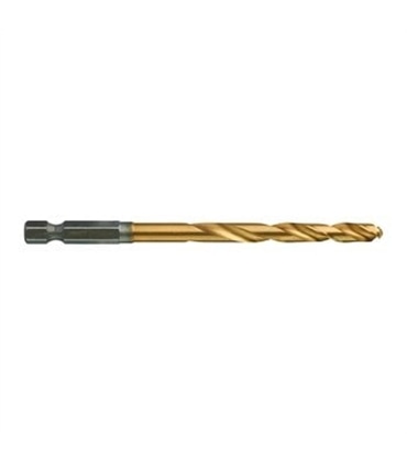 Broca Shockwave HSS-G Tin Red HEX 1/4" 8mm - Milwaukee - MWK0083