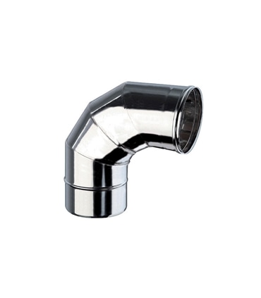 Curva galvanizada parede simples - 80mm x 90° - CAN3913