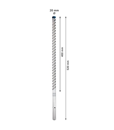 Broca Expert SDS max-8X - 20x400mm -  BOSCH #1 - BCH6127