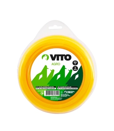 FIO NYLON QUADRADO PARA ROÇADORA 15MTS 3MM -  VITO - VIT1052
