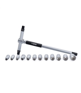 JOGO DE CHAVES COM "T" DESLIZANTE -  VITO - VIT1187