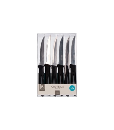 Conjunto facas carne inox 6pçs - 115188 - Basic&Co - EDM1055
