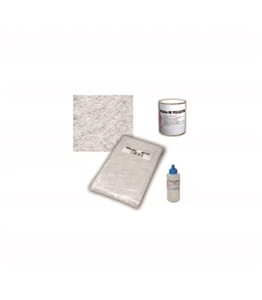 Kit reparação resina polyester, fibra, peroxido 1/2Kg - AUT03077