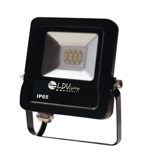 Projector exterior Led SMD IP65 Preto 10W 6000K - LDV - LDV1026