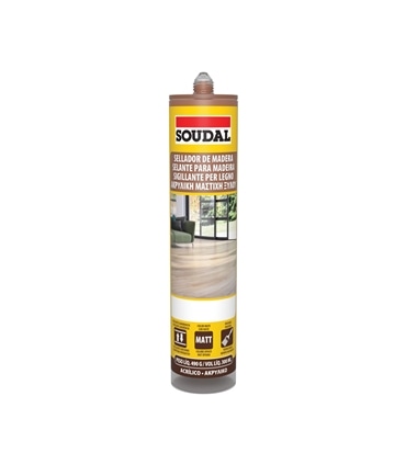 Selante acrílico para madeira Mogno 300ml - Soudal - SOU1149
