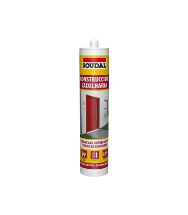 Silicone Neutro Caixilharia Preto 290ml - Soudal - SOU1126