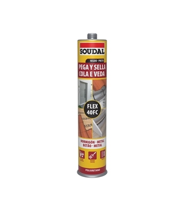 Cola e Veda PU 40FC Preto 290ml - Soudal - SOU1080