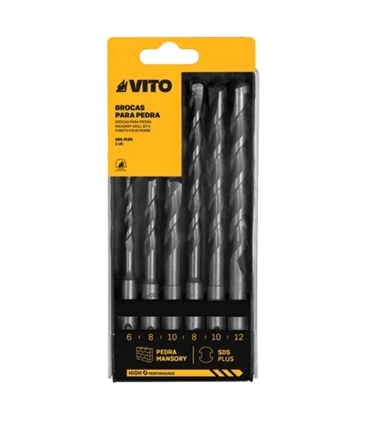 CONJUNTO 6 BROCAS SDS-PLUS - VITO - VIT1285