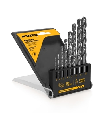 CONJUNTO DE BROCAS HSS COBALTO 8 UNIDADES - VITO #1 - VIT1283