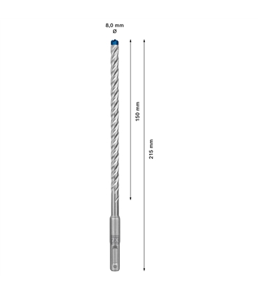 Broca EXPERT SDS plus-7X - 8x150mm - BOSCH #1 - BCH6120