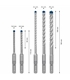 Conj. 5 Brocas Expert Robust SDS plus-7X Ø5-10mm - BOSCH #1 - BCH6157