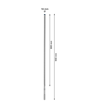 Broca Expert SDS max-8X - 18x800mm - BOSCH #1 - BCH6144