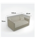 Cobertura p/ sofa 1.40x0.85x0.70m - Nortene #1 - GNJ4368