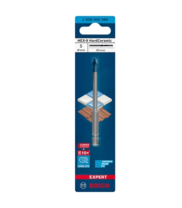 Broca EXPERT HEX-9 HardCeram - 5x90 - BOSCH - BCH6040