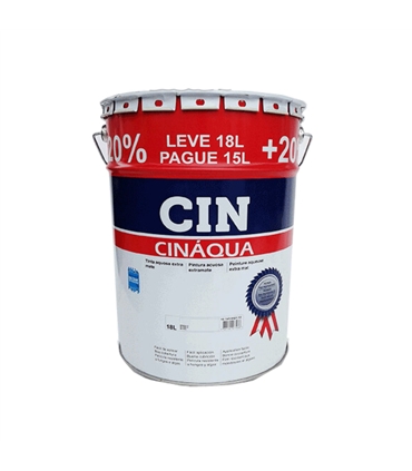 Cinaqua - Tinta aquosa mate branco 15Lt + 3Lt - Cin - CIN1013
