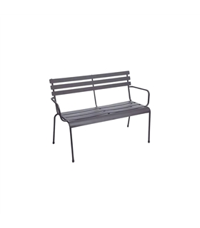 Banco jardim metalico Grafito 114x56x79cm - 8704N430 - JAR5016