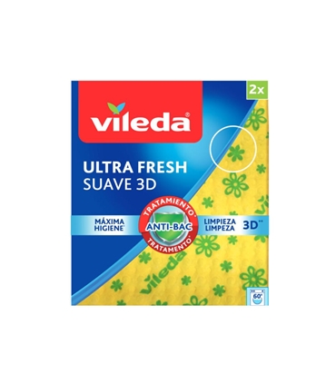 Pano Ultra Fresh Suave amarelo 35x40cm 1+1 gratis - Vileda - VIL1001