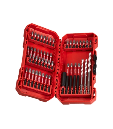 Estojo 48 peças c/brocas multimaterial + pontas - Milwaukee - MWK1361